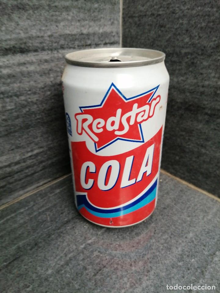 Botellas antiguas: Lata de refresco REDSTAR RED STAR cola - Foto 1