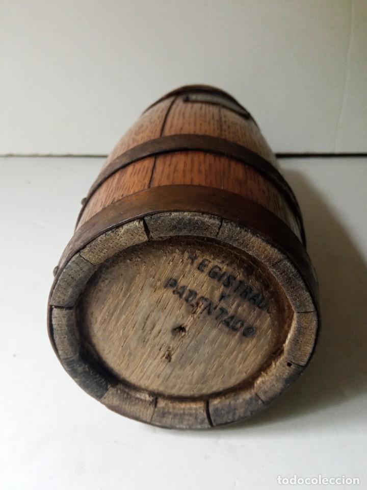 Botellas antiguas: Antigua botella de madera Roble&ntilde;ac brandy co&ntilde;ac - Foto 8