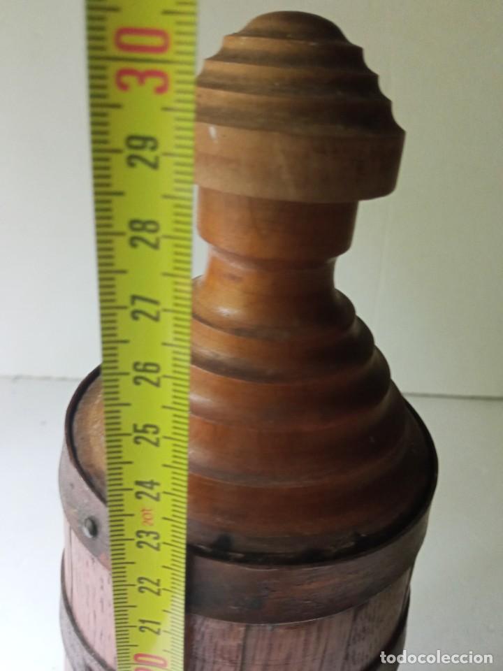 Botellas antiguas: Antigua botella de madera Roble&ntilde;ac brandy co&ntilde;ac - Foto 10