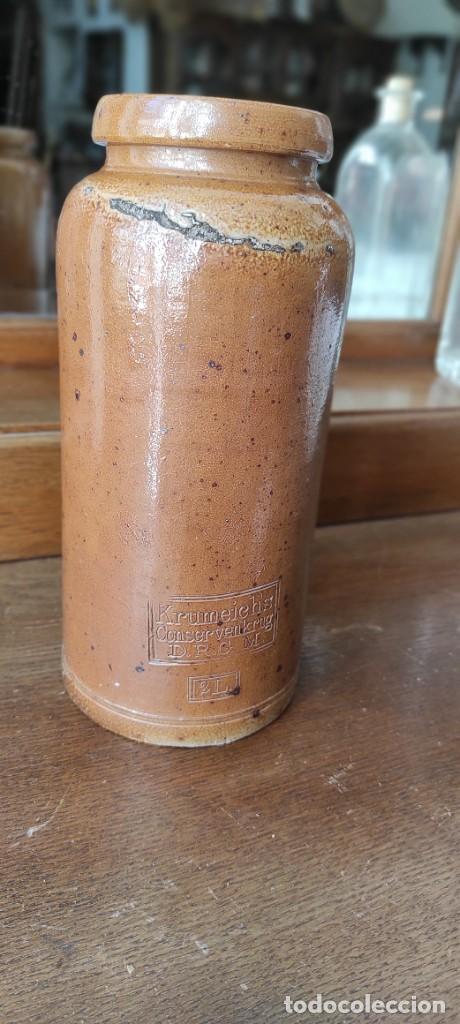 Botellas antiguas: ANTIGUO TARRO DE GRUESO GRES 2 LITROS - Foto 1
