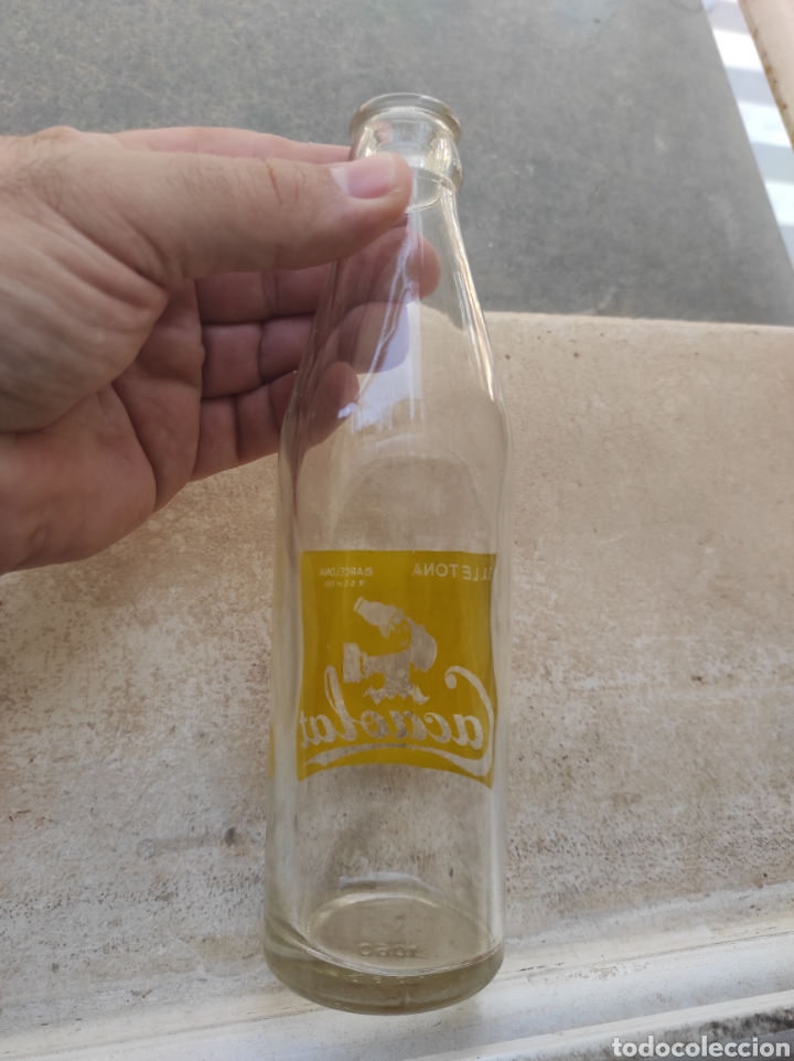 Botellas antiguas: Antigua Botella de Batido Cacaolat - Letona - Modelo 3 - - Foto 4