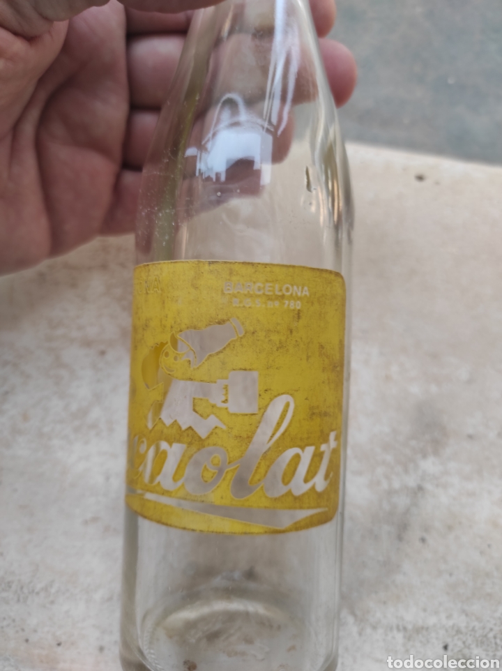 Botellas antiguas: Antigua Botella de Batido Cacaolat - Letona - Modelo 3 - - Foto 3