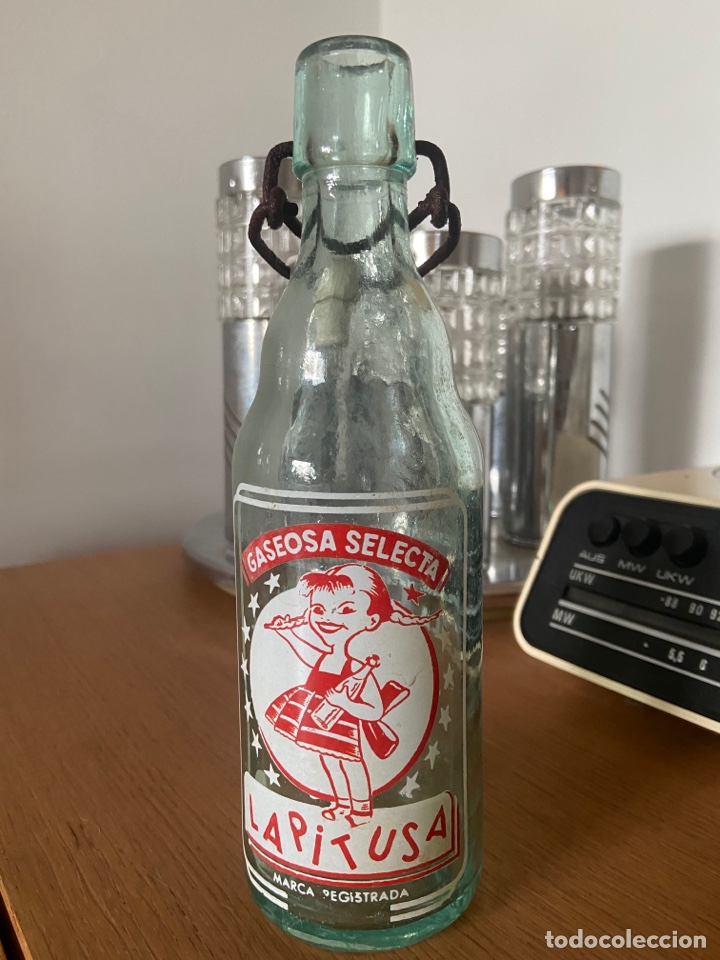 Botellas antiguas: Botella de gaseosa la Pitusa - Foto 1