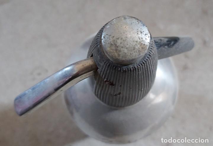 Botellas antiguas: Sif&oacute;n met&aacute;lico ANFA - Foto 3