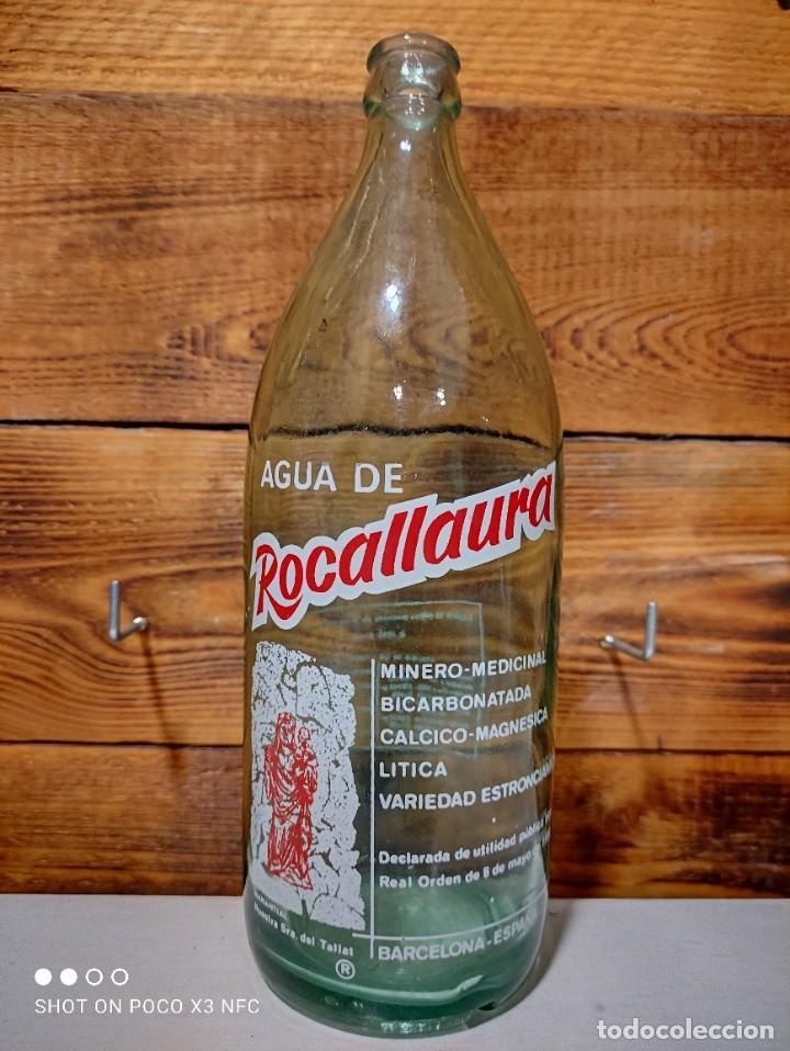 Botellas antiguas: Botella agua de Rocallaura - Foto 1