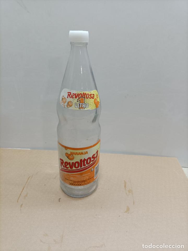 Botellas antiguas: Antigua botella de refresco la revoltosa - Foto 1