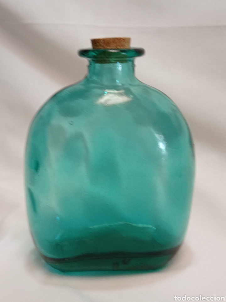 Botellas antiguas: BOTELLA DE CRISTAL VERDE - Foto 3
