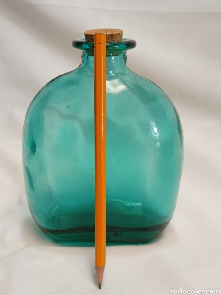 Botellas antiguas: BOTELLA DE CRISTAL VERDE - Foto 6