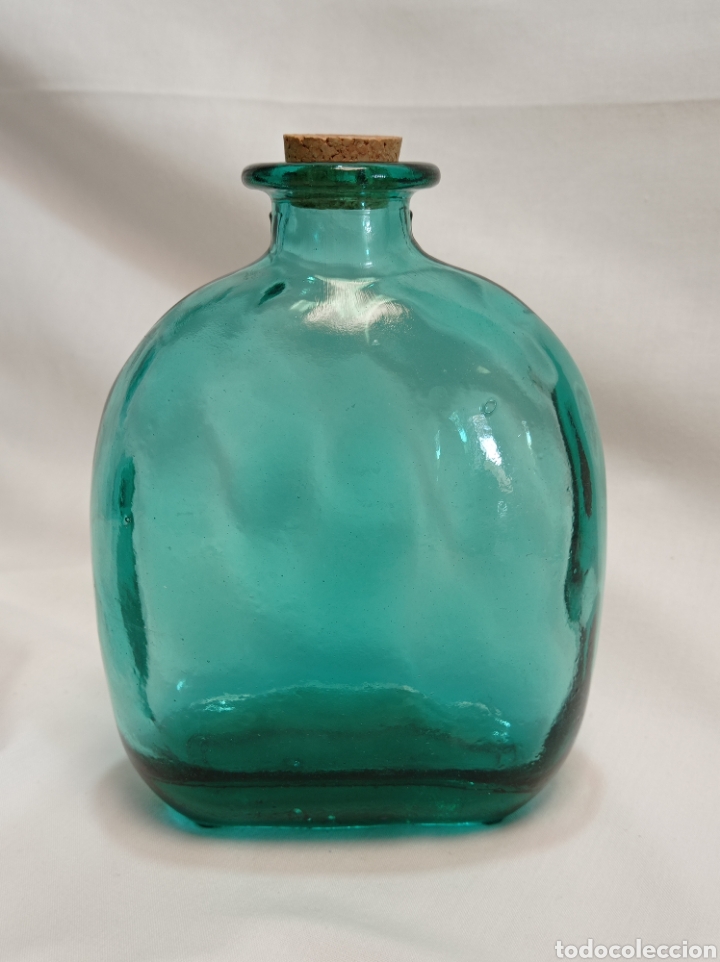 Botellas antiguas: BOTELLA DE CRISTAL VERDE - Foto 1
