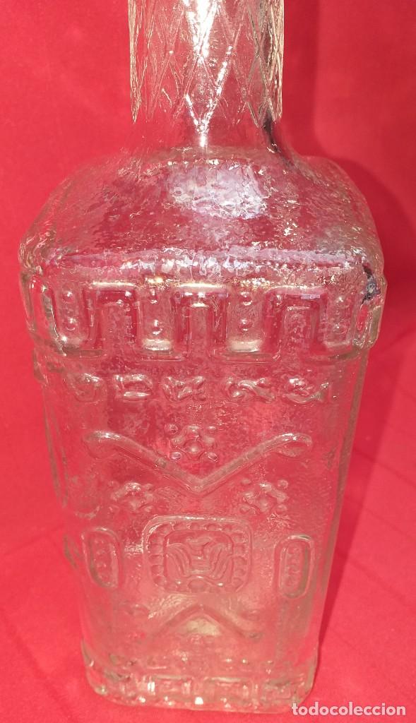 Botellas antiguas: BOTELLA DE CRISTAL TEQUILA OLMECA - Foto 7