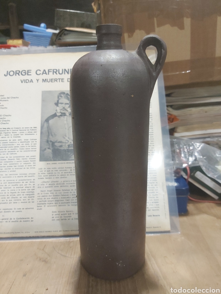 Botellas antiguas: ANTIGUA BOTELLA GRES CERAMICO GINEBRA - Foto 1