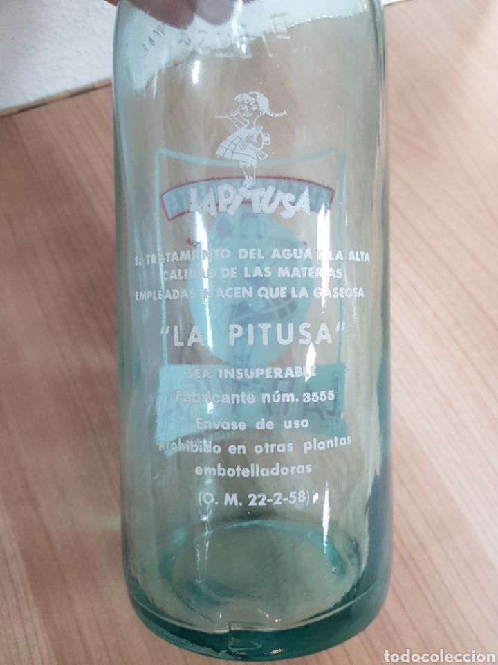 Botellas antiguas: BOTELLA DE GASEOSA LA PITUSA - Foto 4