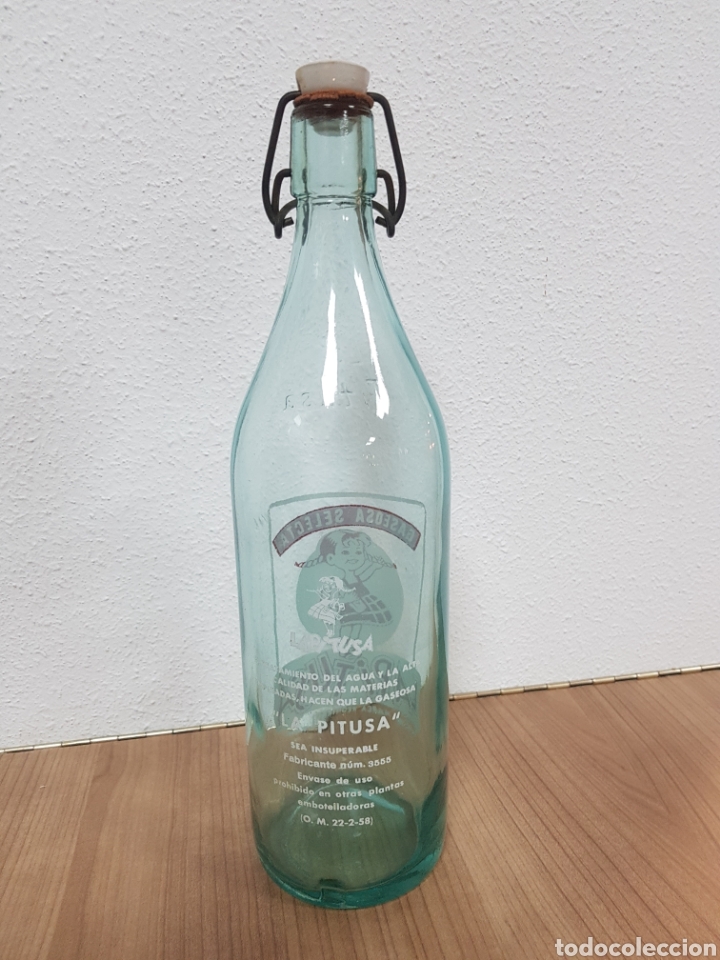 Botellas antiguas: BOTELLA DE GASEOSA LA PITUSA - Foto 5