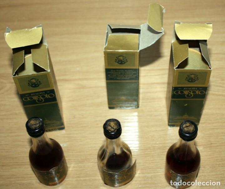 Botellas antiguas: TRES BOTELLINES BRANDY RESERVA GOITISOLO - Foto 2