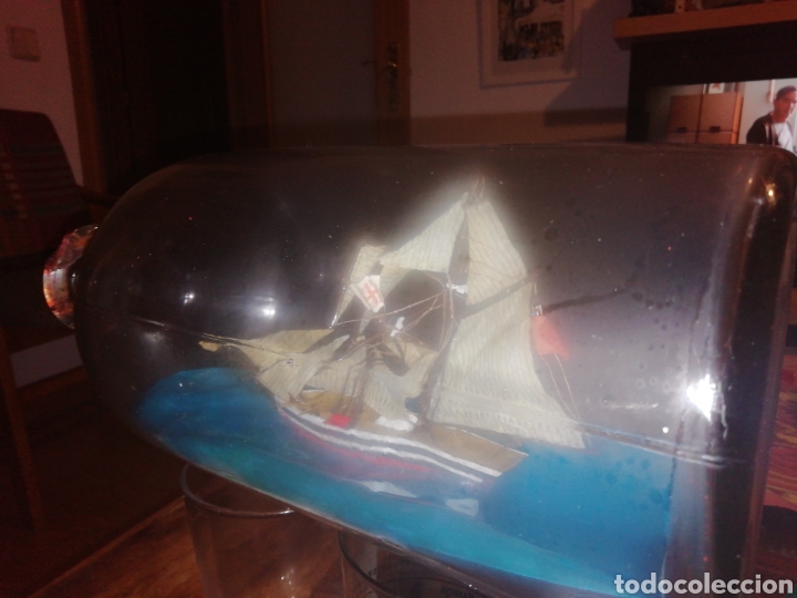 Botellas antiguas: Botella con barco para restaurar - Foto 2