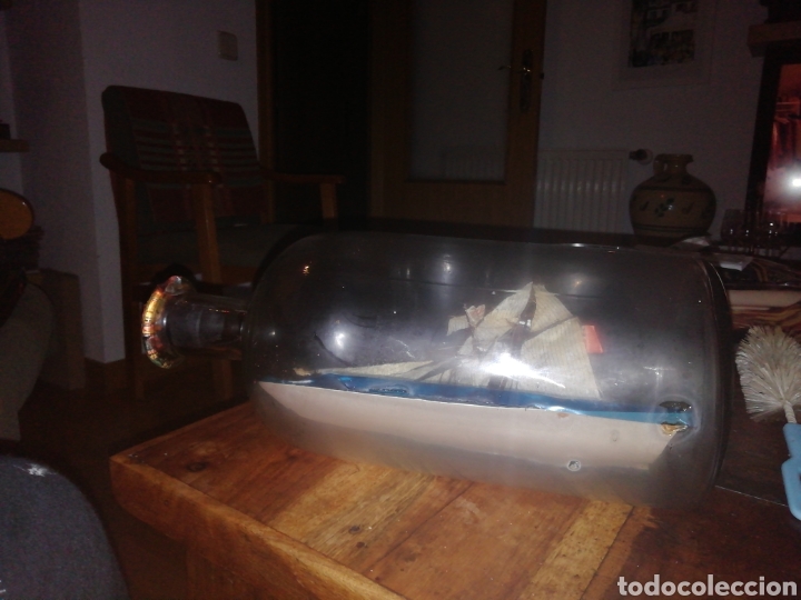Botellas antiguas: Botella con barco para restaurar - Foto 7
