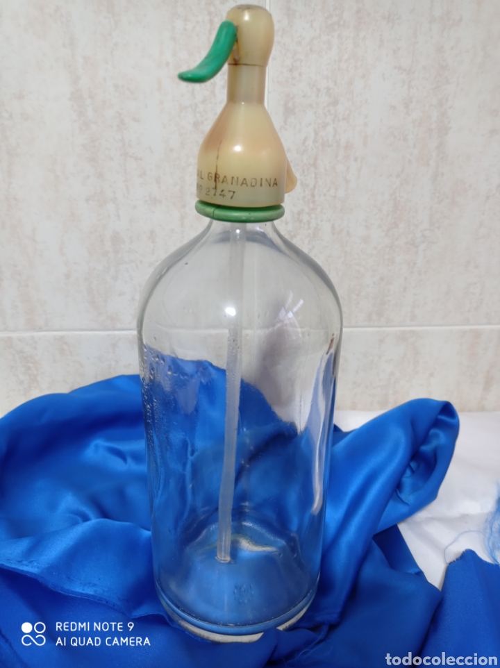 Botellas antiguas: BOTELLA SIF&Oacute;N LA COMERCIAL GRANADINA. GRANADA - Foto 1