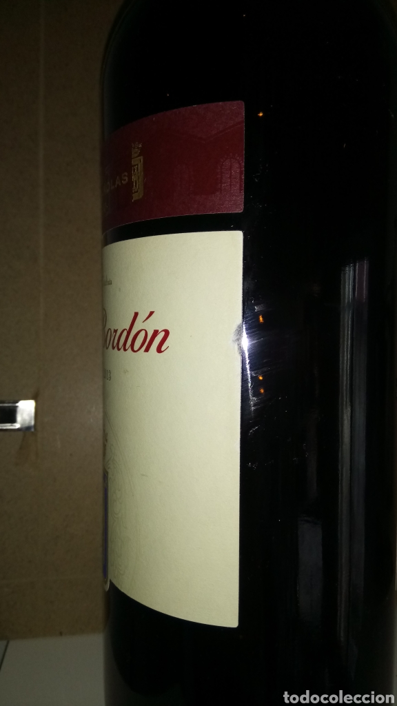 Botellas antiguas: BOTELLA VAC&Iacute;A DE RIOJA BORD&Oacute;N. CRIANZA 2013. - Foto 3