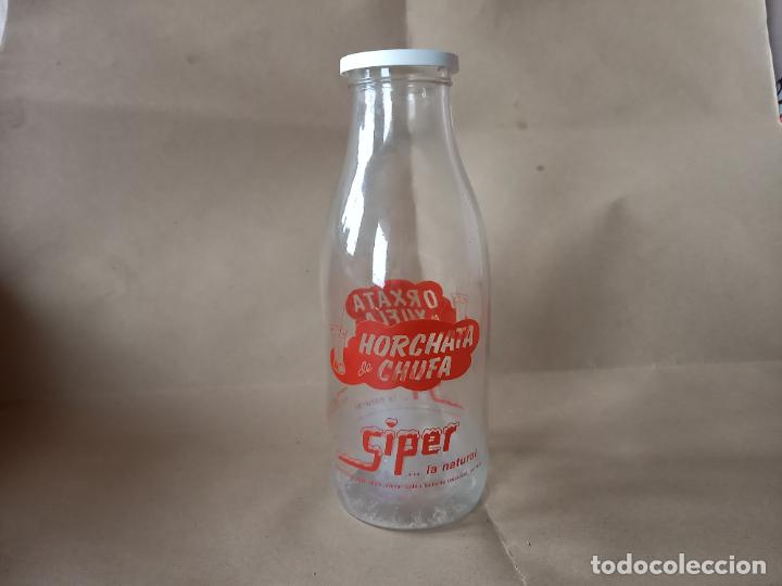 Botellas antiguas: Botella de horchata siper - Foto 1
