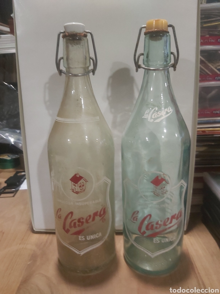 Botellas antiguas: DOS VARIEDADES BOTELLAS LA CASERA - Foto 1