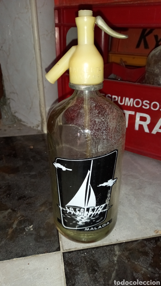Botellas antiguas: Sif&oacute;n La Caleta Malaga - Foto 1