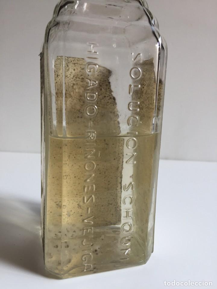 Botellas antiguas: Antigua botella SOLUCION SCHOUM - Foto 3