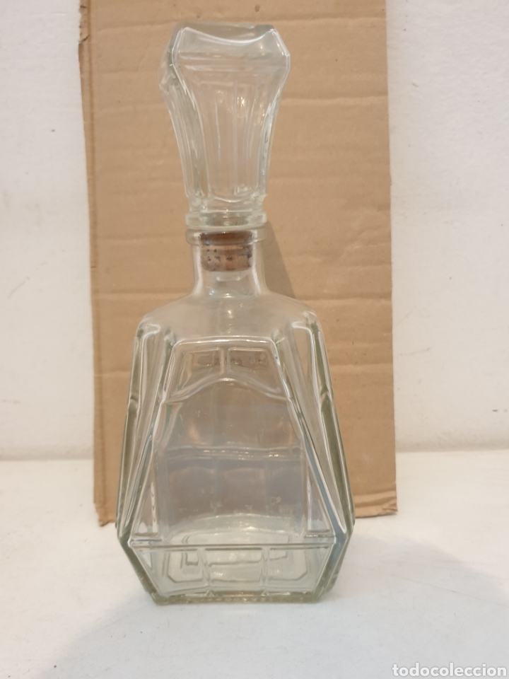 Botellas antiguas: BOTELLA CRISTAL TALLADO - Foto 3