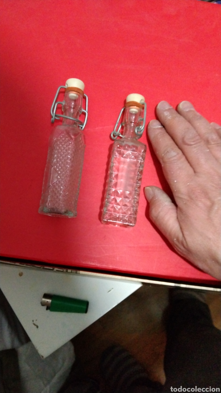 Botellas antiguas: Botellas de 12 cm - Foto 2