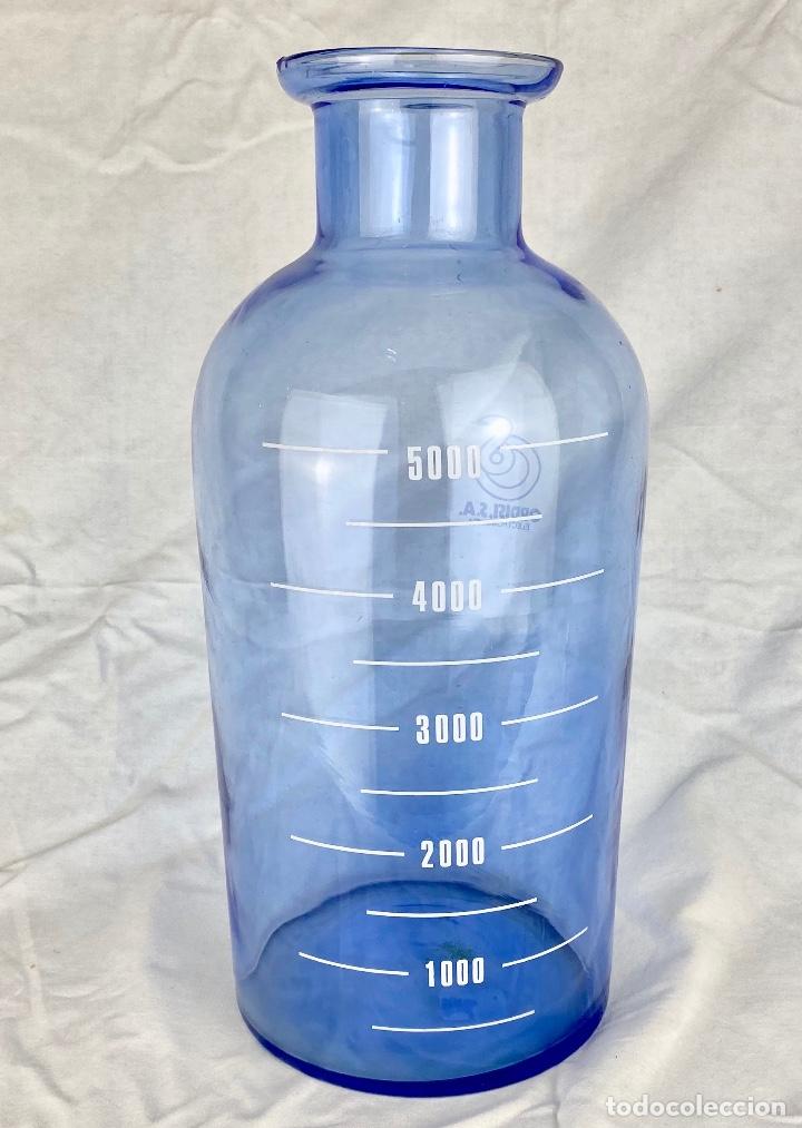 Botellas antiguas: Botella de laboratorio de 5 litros - Foto 1