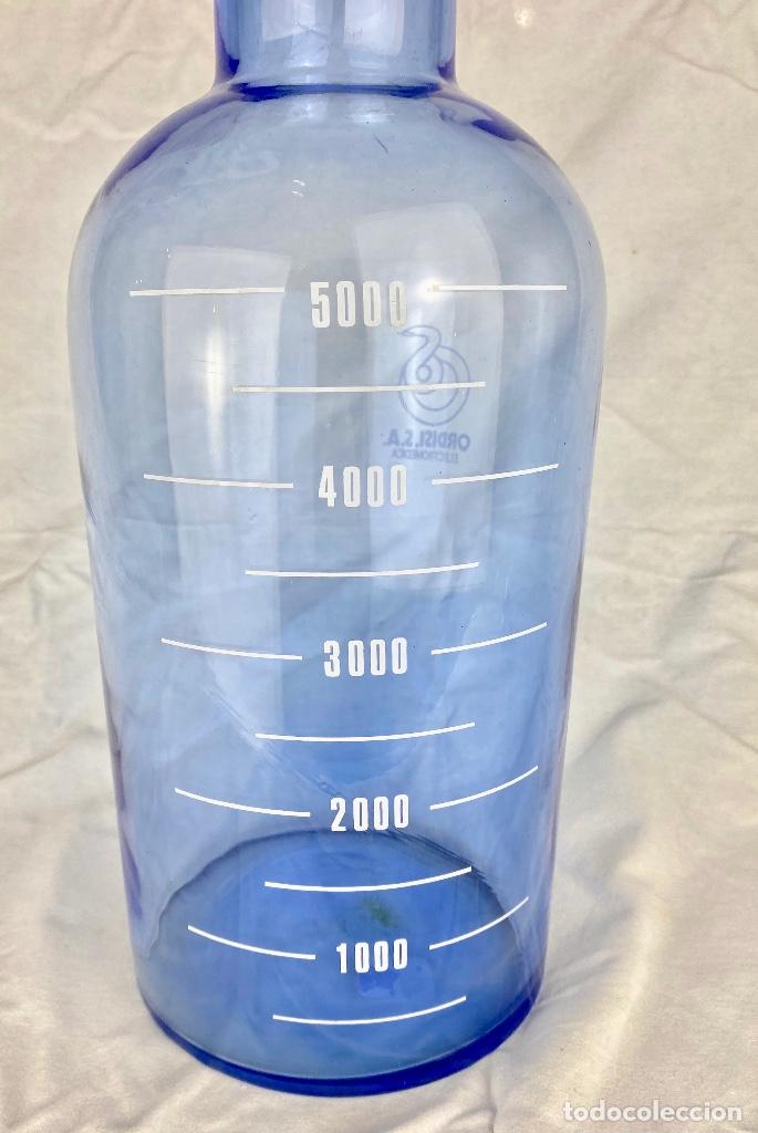 Botellas antiguas: Botella de laboratorio de 5 litros - Foto 2