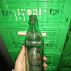 Botellas antiguas: ANTIGUA BOTELLA DE CRISTAL TIPO CODD GASEOSA CON BOLA BOLICHE CANICA TAPÓN. Lote 126369323
