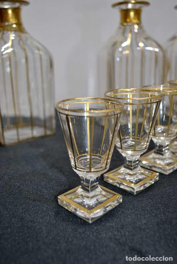 Botellas antiguas: JUEGO DE LICORERAS BOTELLAS DE LICOR - Foto 7