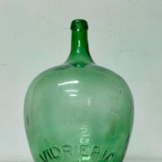 Botellas antiguas: DAMAJUANA, GARRAFA VIDRIERA ESPAÑOLA - CRISTAL - ALTURA 48,5 CM. Lote 339978243