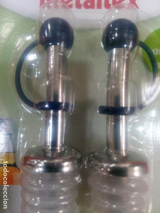 Botellas antiguas: TAP&Oacute;N VERTEDOR BOTELLA - Foto 2