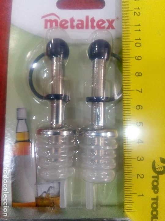 Botellas antiguas: TAP&Oacute;N VERTEDOR BOTELLA - Foto 3