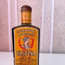 Botellas antiguas: GLEFINA ANTIGUA BOTELLA LABORATORIO ANDROMACO ACEITE HIGADO BACALAO