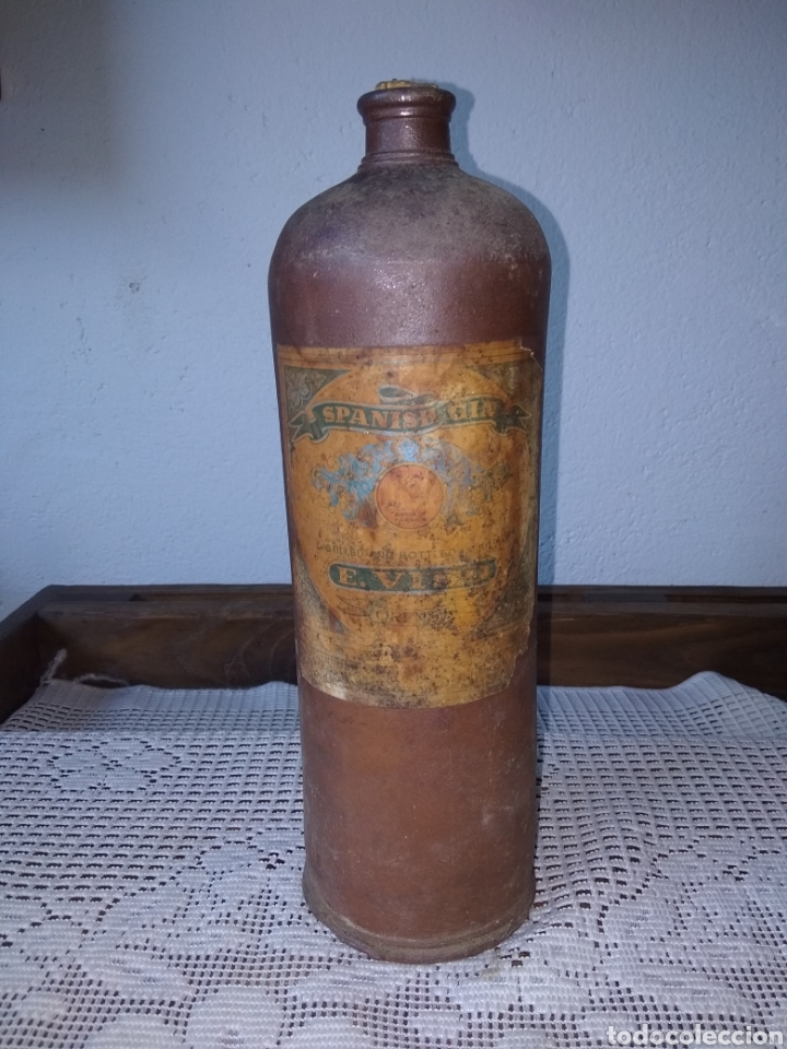 Botellas antiguas: BOTELLA CANECO E. VISO . ORENSE - Foto 1