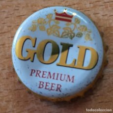 Botellas antiguas: CHAPA GOLD PREMIUM BEER CROWN CAP TAPON CORONA. Lote 361673005