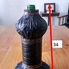 Botellas antiguas: LAMPARA BOTELLA ITALIANA.. Lote 362181605