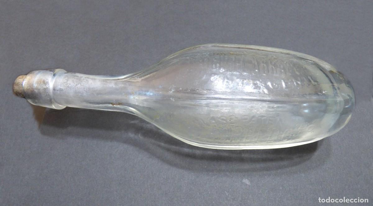 Antique bottles: BOTELLA TORPEDO, DE MIGUEL LABRADOR, PUENTE GENIL. S. XIX