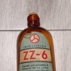 Botellas antiguas: ANTIGUO BOTE DE INSECTICIDA ZZ 6. Lote 366324896