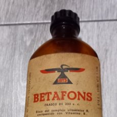 Botellas antiguas: ANTIGUA BOTELLA DE BETEFONS. ELIXIR 200 C.C.. Lote 366325531