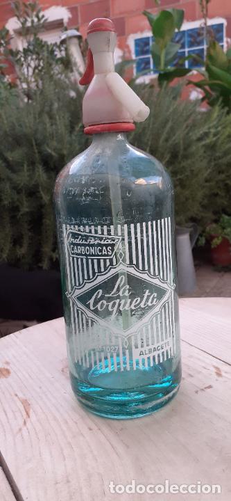 Botellas antiguas: SIFON LA COQUETA ALBACETE - Foto 1
