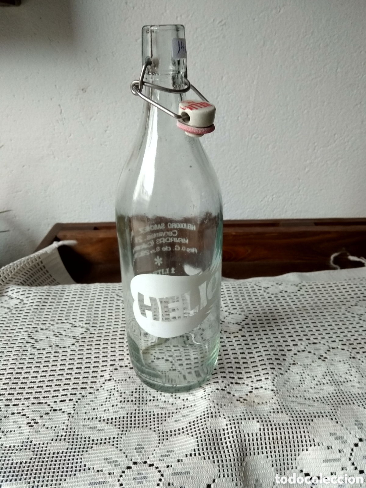 Botellas antiguas: BOTELLA GASEOSA HELIO - Foto 1