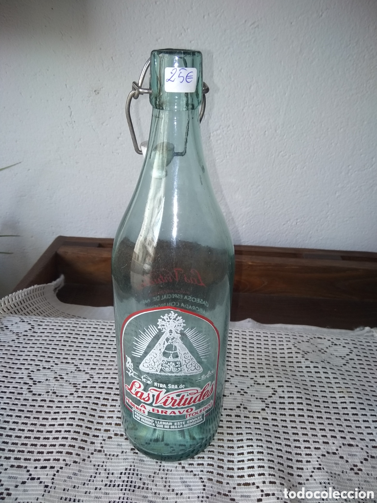 Botellas antiguas: GASEOSA NUESTRA SE&Ntilde;ORA DE LAS VIRTUDES - Foto 1