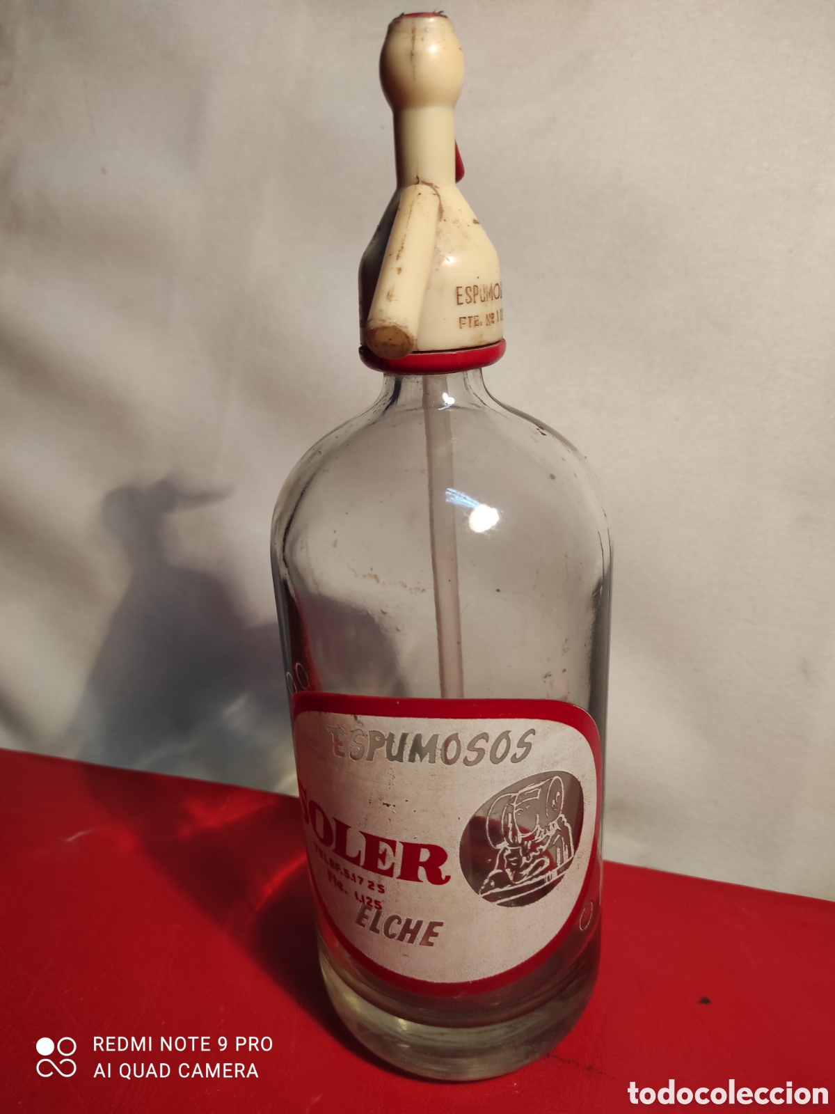 Botellas antiguas: Antiguo sif&oacute;n espumosos Soler Elche - Foto 2
