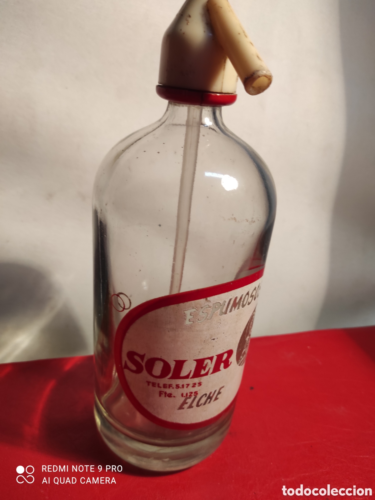 Botellas antiguas: Antiguo sif&oacute;n espumosos Soler Elche - Foto 3