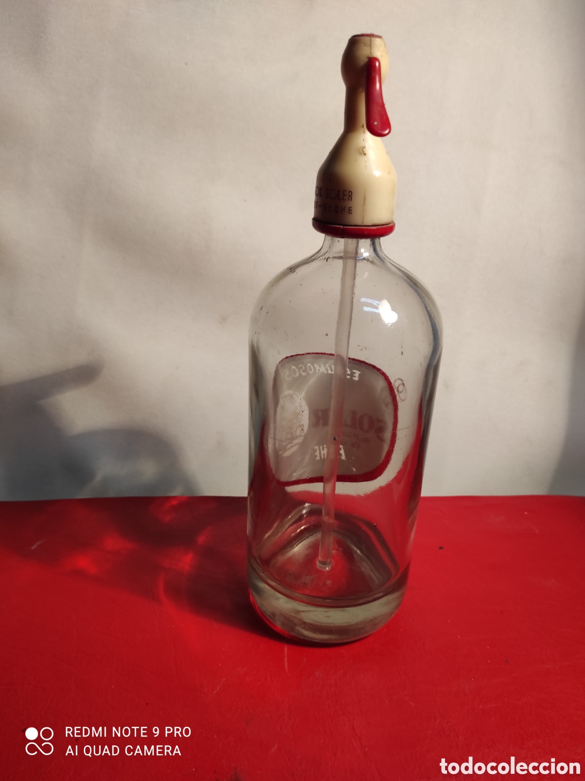 Botellas antiguas: Antiguo sif&oacute;n espumosos Soler Elche - Foto 4