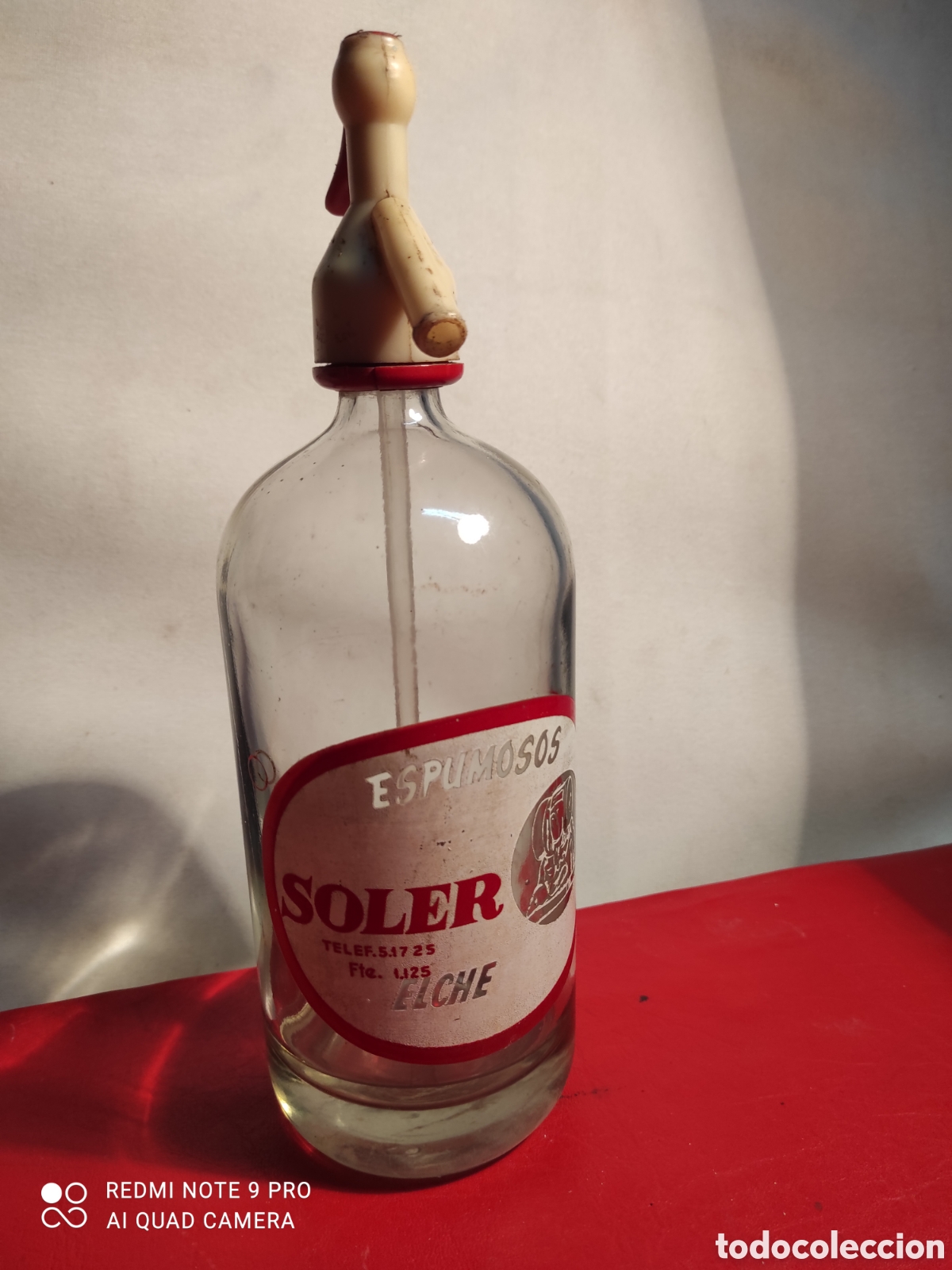 Botellas antiguas: Antiguo sif&oacute;n espumosos Soler Elche - Foto 1