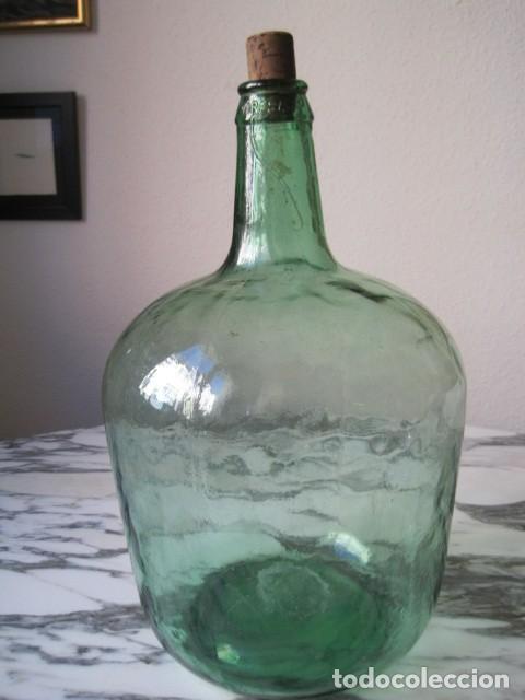 Botellas antiguas: DAMAJUANA DE CRISTAL - GARRAFA - VIRESA - Foto 5